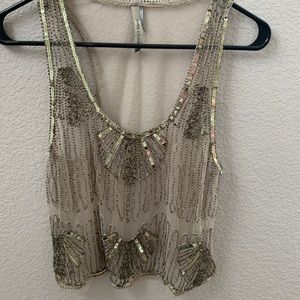 Gold beaded top